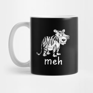 sad face Meh tiger Funny Gift Cat for Cat Lovers Mug